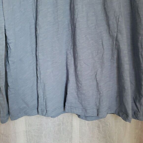 Como Vintage Women's Size Small Peasant Top Long Elastic Sleeves V Neck Blue - Picture 5 of 9